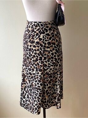y2k leopard print maxi skirt